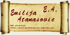 Emilija Atanasović vizit kartica